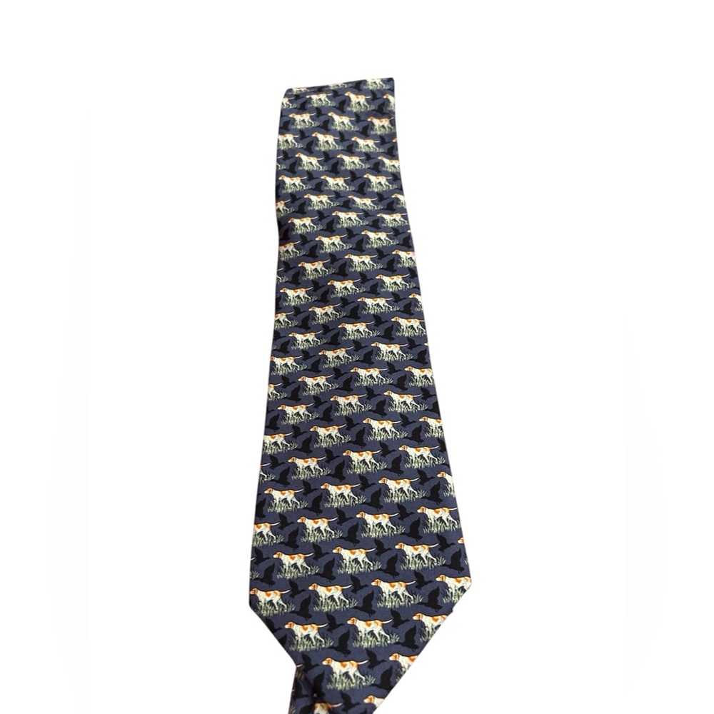 Vineyard Vines Hunting Dog Pattern Necktie 🆕